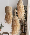Lámpara de techo de fibra natural estilo boho, KASSES
