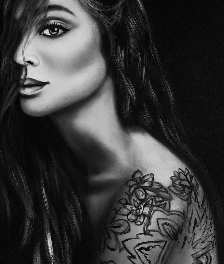 Lienzo HINA blanco y negro - Pinturas y lienzos - El Workshop - lienzo