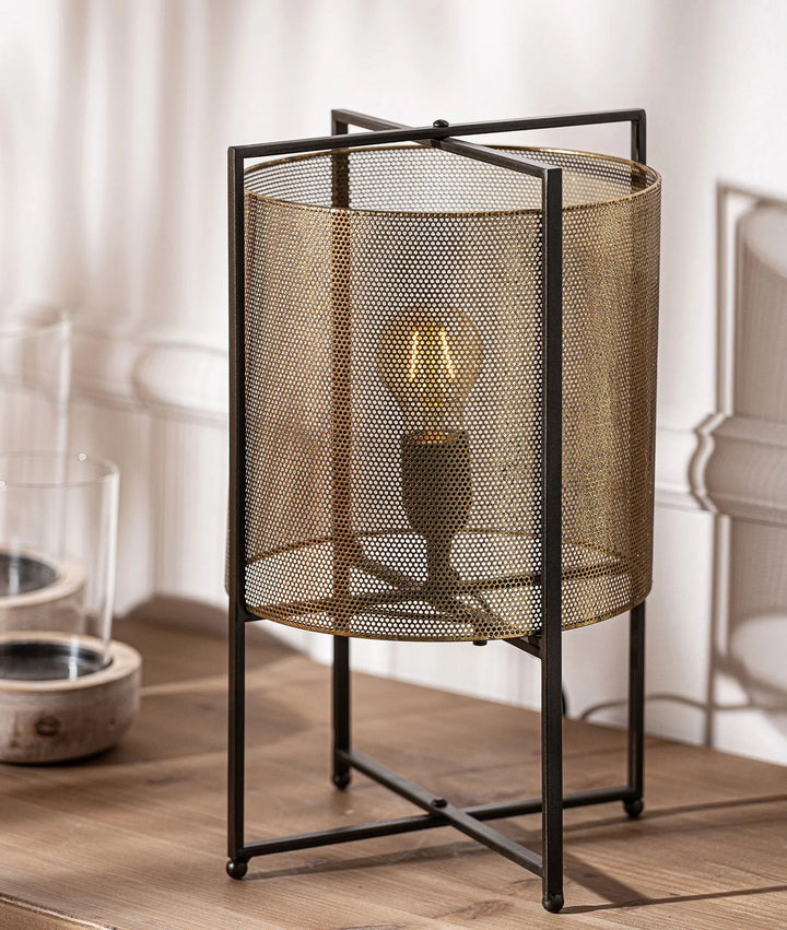 Lámpara de mesa HAIMIE de hierro dorado y negro - Lámparas de mesa - El Workshop - hierro