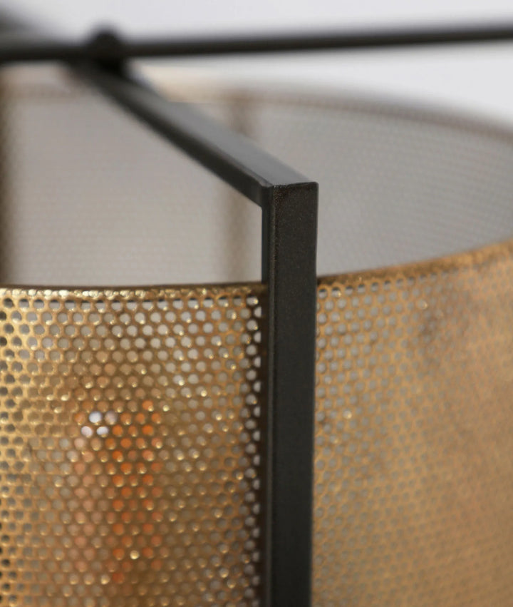 Lámpara de mesa HAIMIE de hierro dorado y negro