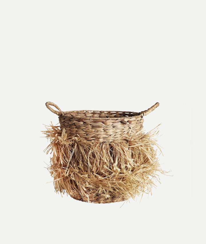 Cesta para ropa KASSES de fibra natural estilo boho