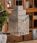 ALAYOR plafondlamp van witte katoenen stof