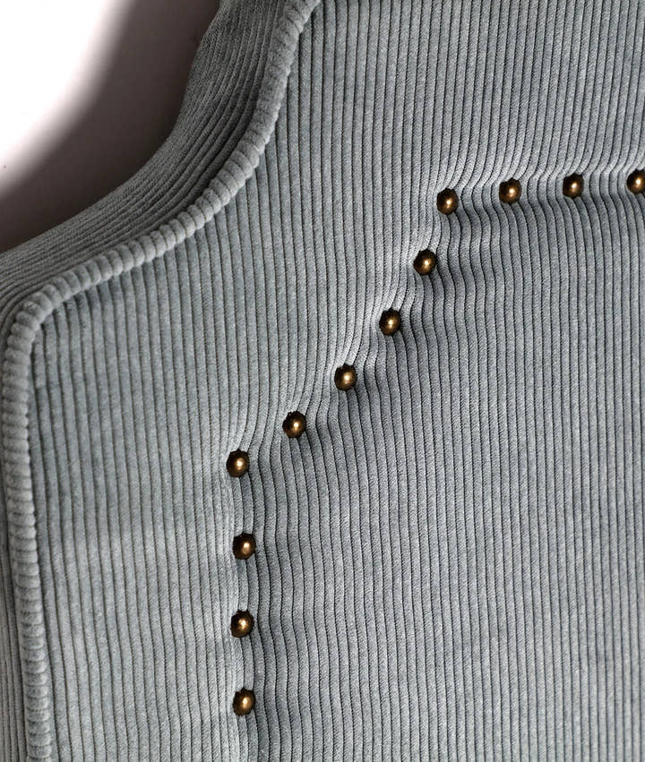 Cabecero DUDSWELL tapizado en pana gris - Cabeceros - El Workshop - pana