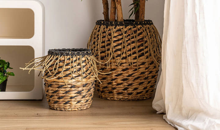 Juego de 2 cestas para ropa BLAIR estilo boho - Cestas - El Workshop - fibra natural