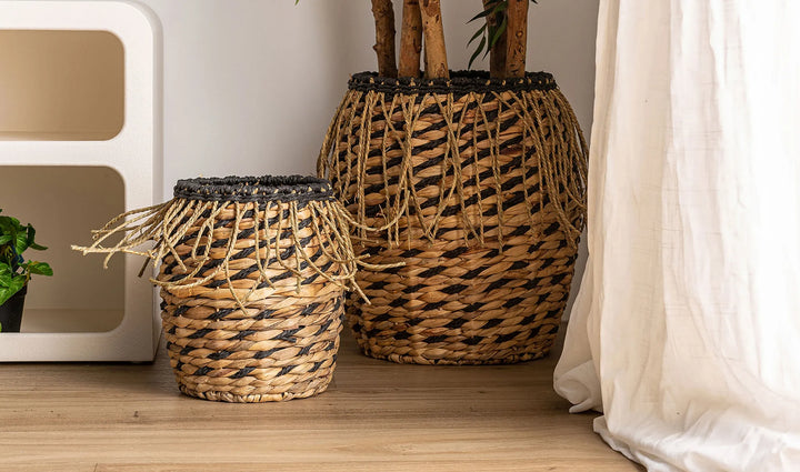 Juego de 2 cestas para ropa BLAIR estilo boho