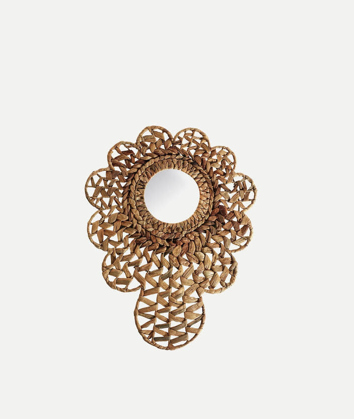 Espejo BLAIR de paka trenzada estilo boho - Espejos - El Workshop - paja