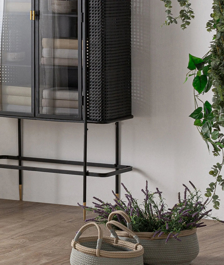 Set van 2 CLEO shabby chic wasmanden