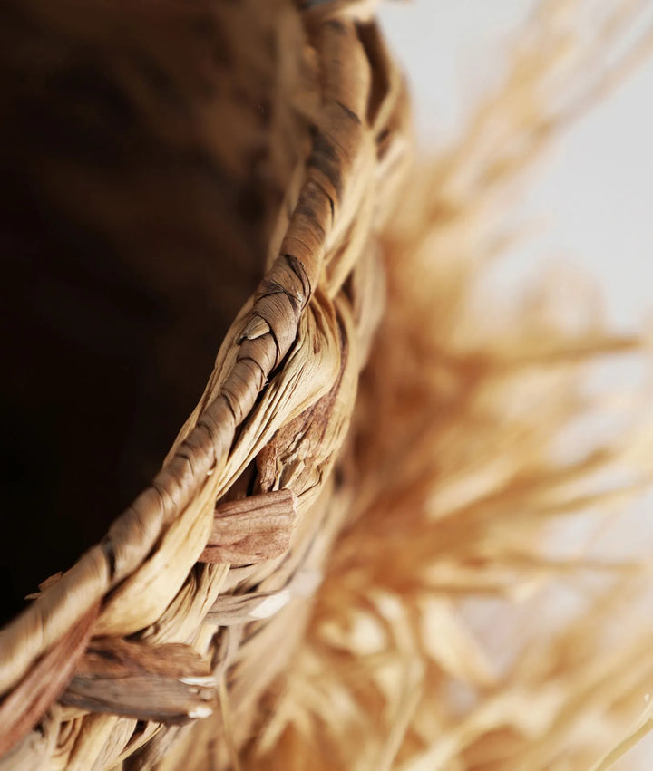 Cesta para ropa KASSES de fibra natural estilo boho