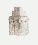 ALAYOR plafondlamp van witte katoenen stof