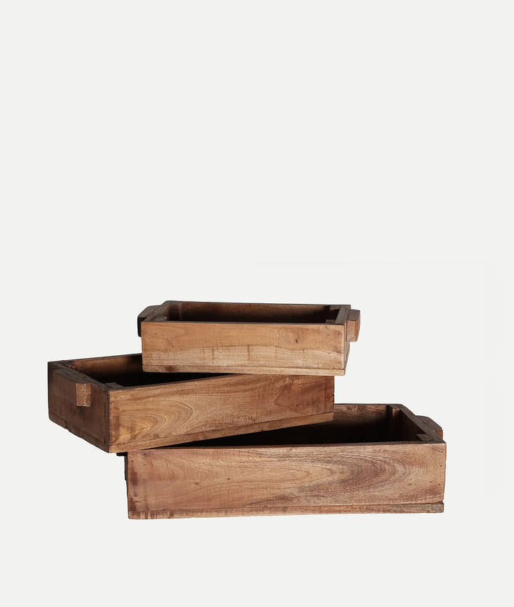 Juego de 3 cajas AKVIRAN - Cajas - El Workshop - madera de caoba