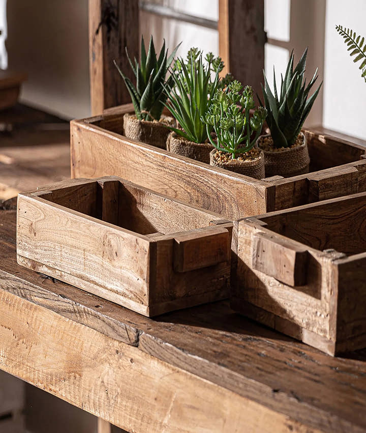 Juego de 3 cajas AKVIRAN - Cajas - El Workshop - madera de caoba