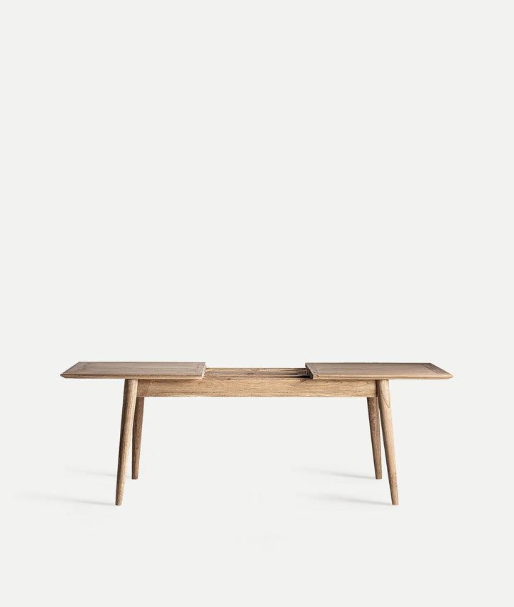 Mesa extensible de madera natural NYRY