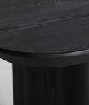 Mesa de comedor de madera negra ROGNES