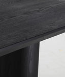 Mesa de comedor de madera negra ROGNES