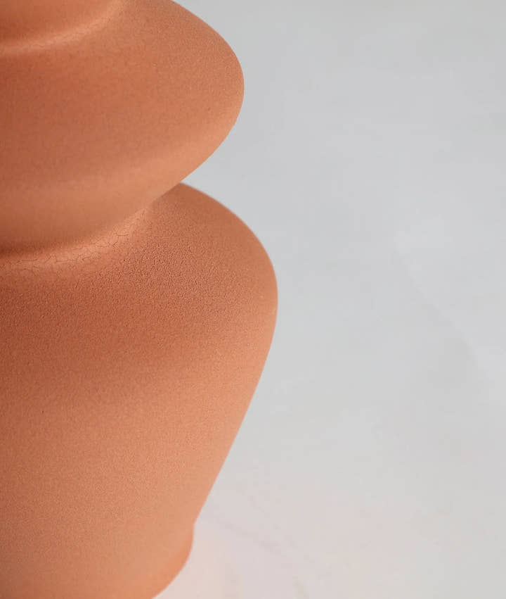 Lámpara de mesa de hierro marrón y blanco HASNA - Lámparas de mesa - El Workshop - cerámica