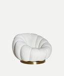 BOUCLÉ ​​CREST swivel armchair