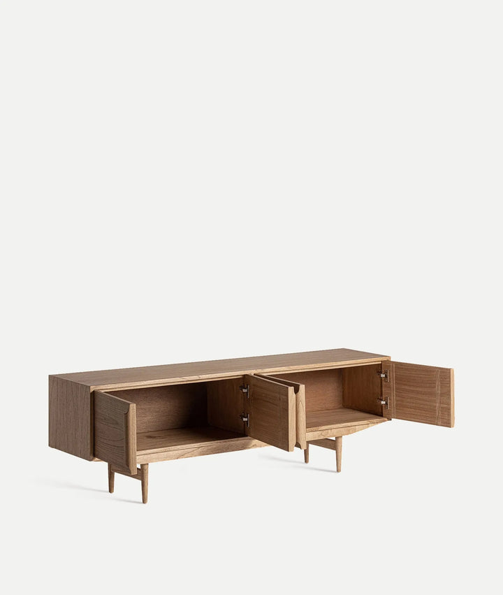 Mueble de tv de madera de mindi natural NYRY