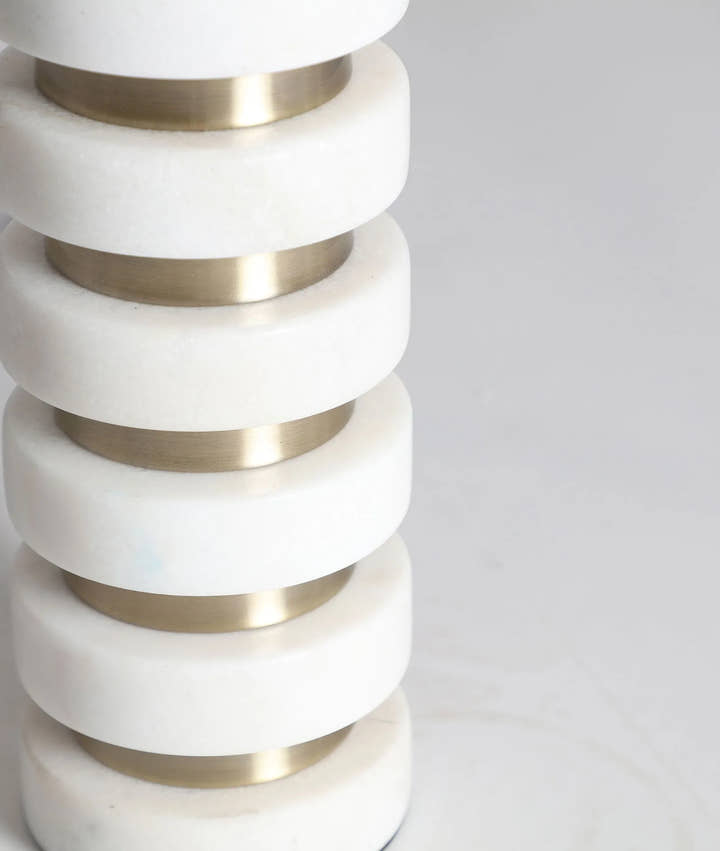 Lámpara de mesa hierro y oro IOLA - Lámparas de mesa - El Workshop - mármol