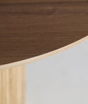 Mesa de comedor redonda SKAGEN de madera natural japandi