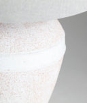 Lámpara de mesa  blanco estilo rústico con textura, HELINA