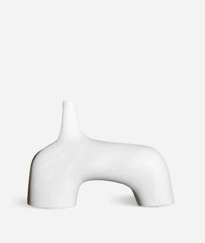 Jarrón ZICK blanco - Jarrones y centros - El Workshop - cerámica
