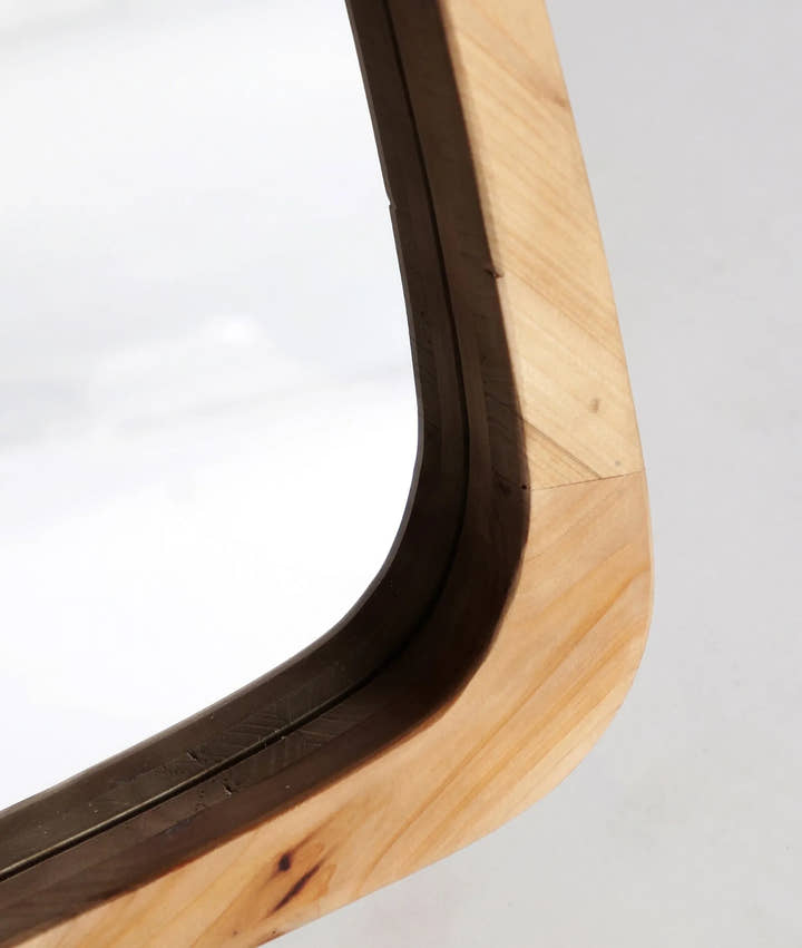 Espejo LECCO de madera de abeto natural de forma orgánica - Espejos - El Workshop - madera de abeto
