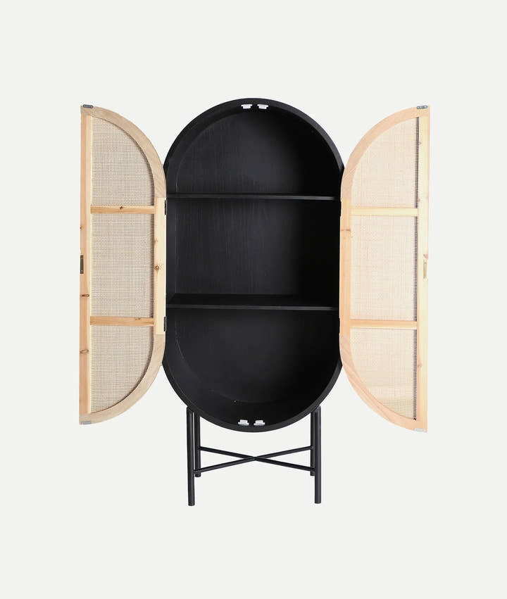 Armario BEILEN de madera de pino natural y negro - Armarios - El Workshop - madera de pino