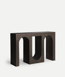 Mesa consola RETHEL de hierro gris oscuro