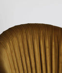 Taburete ALGIO tapizado en terciopelo ocre