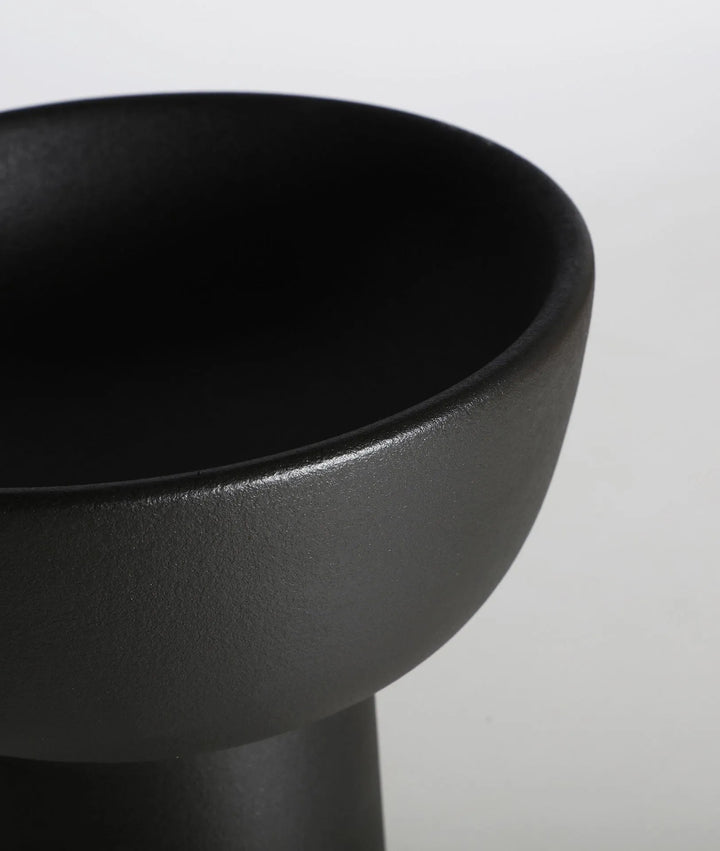 GLESSY zwarte keramische vaas