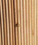 Mesa de comedor redonda SKAGEN de madera natural japandi