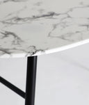 Mesa de comedor GRAZ de cristal color blanco