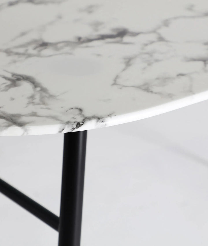 Mesa de comedor GRAZ de cristal color blanco