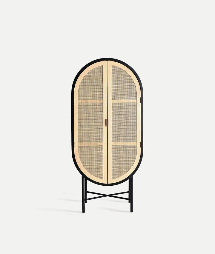 Armario BEILEN de madera de pino natural y negro - Armarios - El Workshop - madera de pino