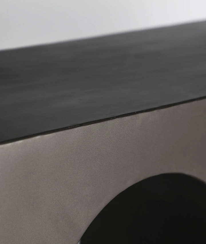 Mesa consola RETHEL de hierro gris oscuro - Mesas consola - El Workshop - hierro