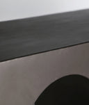 Mesa consola RETHEL de hierro gris oscuro