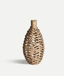 Botella LEBORK decorativa en fibra natural estilo boho