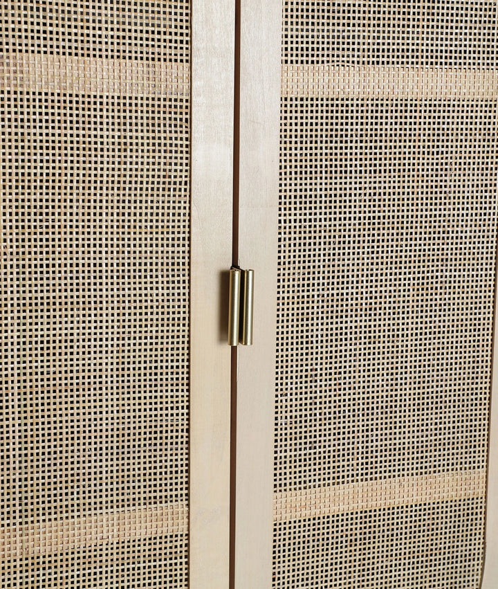 Armario BEILEN de madera de pino natural y negro