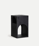 Mesa auxiliar madera negra KIRILA