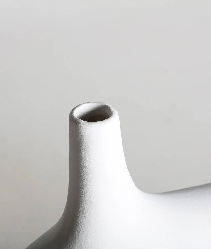 Jarrón ZICK blanco - Jarrones y centros - El Workshop - cerámica