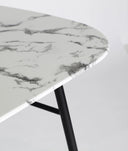 Mesa de comedor GRAZ de cristal color blanco