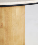 Mesa de centro de madera y mármol blanco LORACH