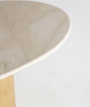 Mesa de centro de madera y mármol blanco LORACH