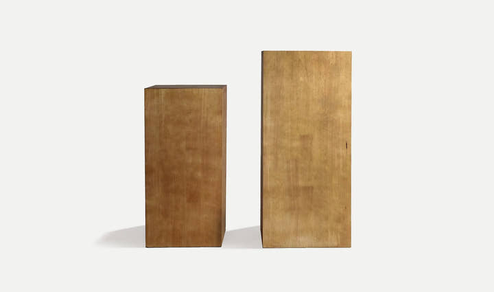 Juego de 2 pedestales LECCO de madera natural de abeto - Mesas auxiliares - El Workshop - madera de abeto