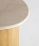 LORACH bijzettafel van hout en marmer