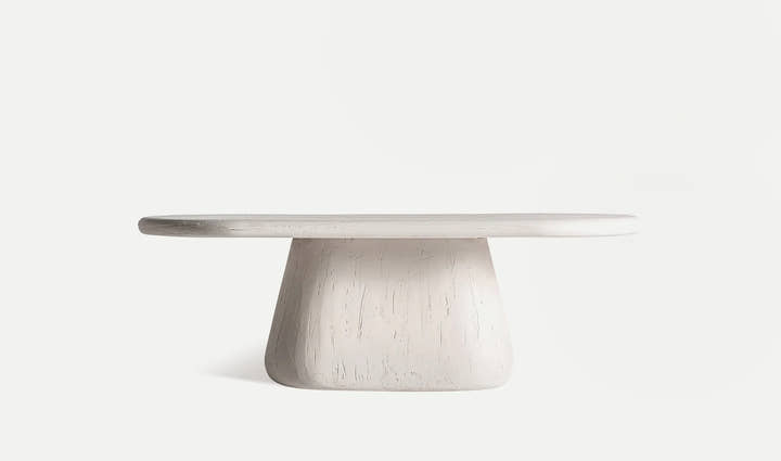 Mesa de centro INHA de madera blanca artesanal estilo minimalista - Mesas de centro - El Workshop - madera de mango
