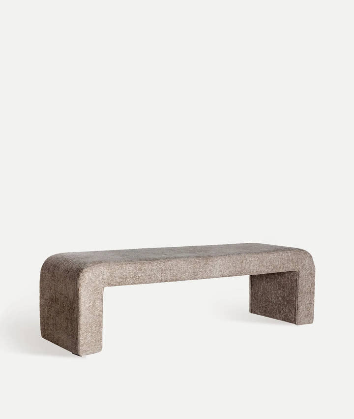 Banco reposapiés SIV tapizado beige - banco - El Workshop - poliéster