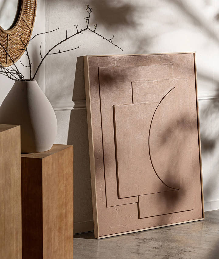 Arte de pared CARSENIE de tono marrón estilo minimalista - Pinturas y lienzos - El Workshop - lienzo