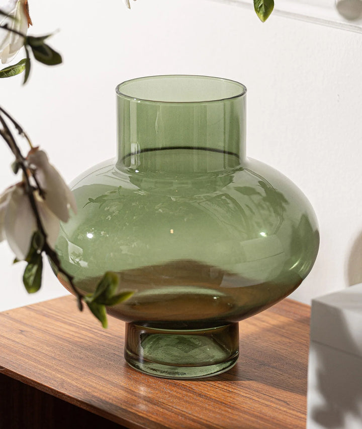GHALEA vaas van groen glas