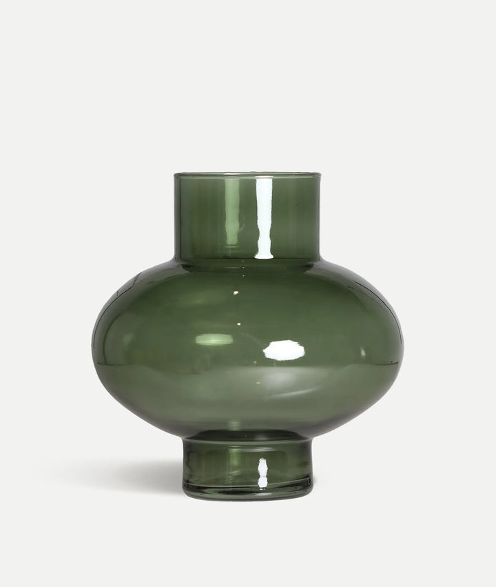 GHALEA vaas van groen glas